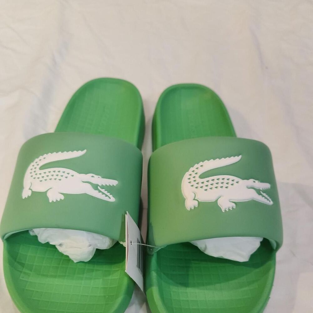 Lacoste Men's Green Slides